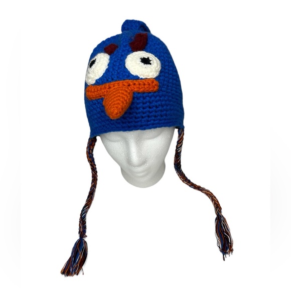Handmade Other - Angry Birds Chaos Crochet Fleece Lined Winter Hat Size Junior